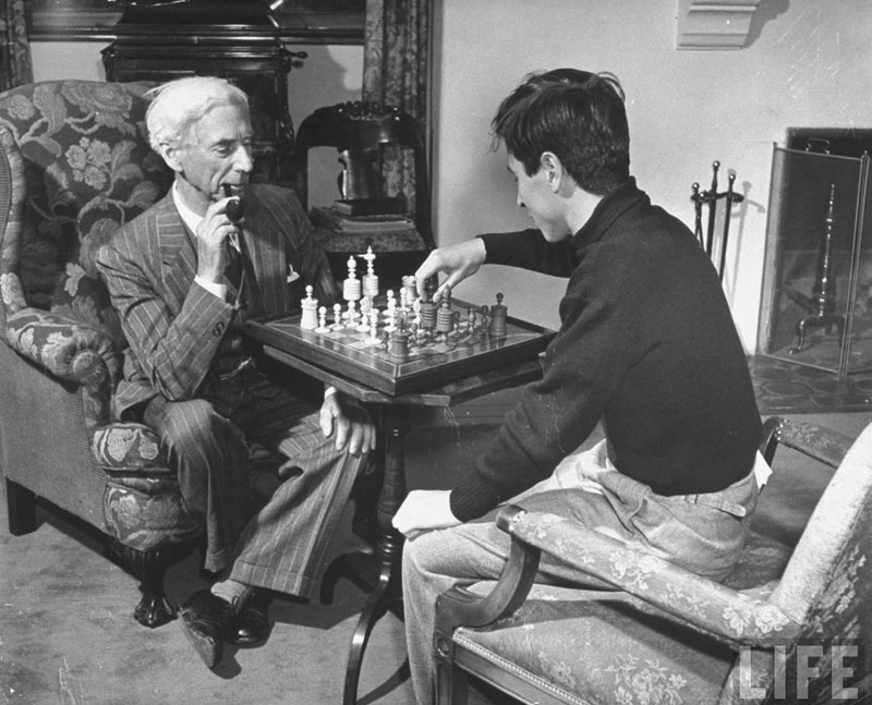 Bertrand Russell ed il figlio John Conrad Russell, 1968