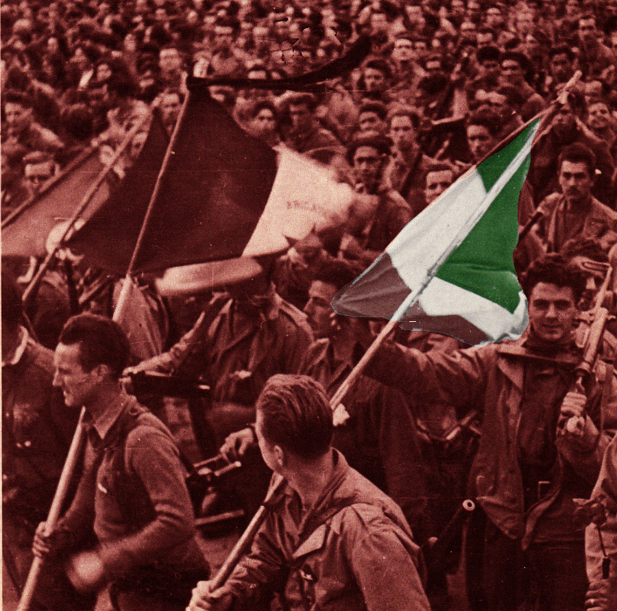 Genova, 25 aprile 1945 - grafica A.B.