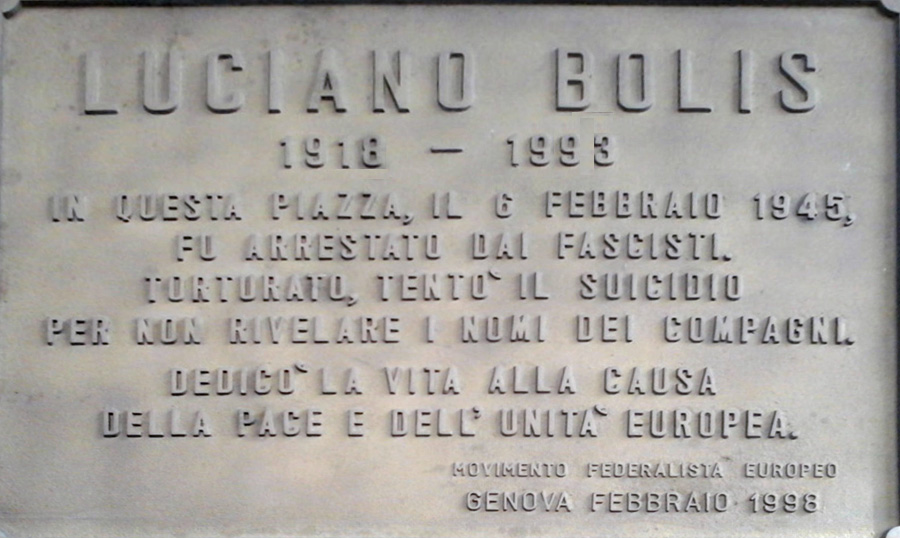 Genova, piazza De Ferrari: Luciano Bolis